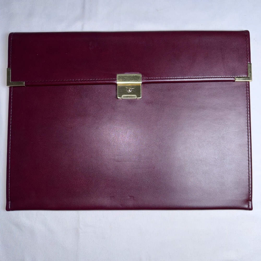 Hazel America's Case Maker Burgundy Vintage Portfolio Folder Latch Closure USA